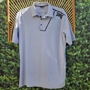 PXG Parsons Xtreme Golf Mens Gray Short Sleeve Polo Shirt MF23ATP1-08C Large